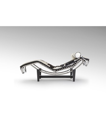 LECO- CHAISE LONGUE - PIEL VACA BCO.NEGR